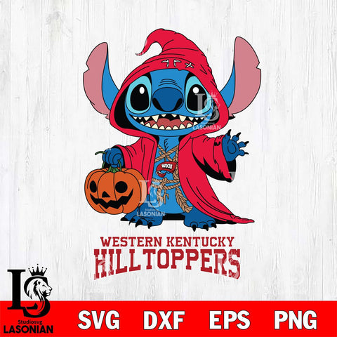 Western Kentucky Hilltoppers Stitch Horror Svg Eps Dxf Png File, NCAA svg, Digital Download, Instant Download