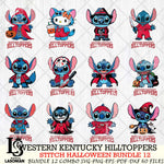 Western Kentucky Hilltoppers Stitch Horror Bundle 12 SVG Svg Eps Dxf Png File, NCAA svg, Digital Download, Instant Download