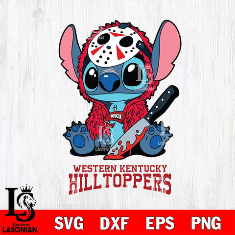 Western Kentucky Hilltoppers Stitch Jason Voorhees Svg Eps Dxf Png File, NCAA svg, Digital Download, Instant Download