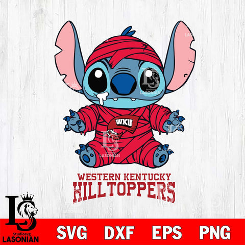 Western Kentucky Hilltoppers Stitch Mummy Svg Eps Dxf Png File, NCAA svg, Digital Download, Instant Download