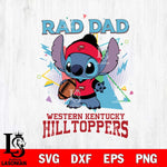 Western Kentucky Hilltoppers Stitch Rad Dad SVG DXF EPS PNG FILE, NCAA File Cut,Digital Download,Instant Download