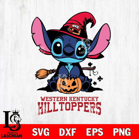 Western Kentucky Hilltoppers Stitch witch Svg Eps Dxf Png File, NCAA svg, Digital Download, Instant Download