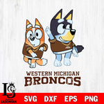 Western Michigan Broncos Bluey Chilli Mode Dance Svg Eps Dxf Png File, Digital Download, Instant Download