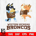 Western Michigan Broncos Bluey Dance Svg Eps Dxf Png File, Digital Download, Instant Download