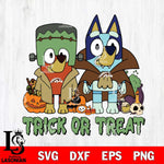 Western Michigan Broncos Bluey Halloween Trick or Treat Svg Eps Dxf Png File, Digital Download, Instant Download