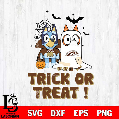 Western Michigan Broncos Bluey Trick or Treat Halloween Svg Eps Dxf Png File, Digital Download, Instant Download