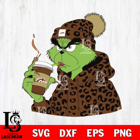 Western Michigan Broncos Boujee Grinch 8 Svg Eps Dxf Png File, Digital Download, Instant Download