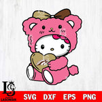 Western Michigan Broncos Cute Hello Kitty 3 Svg Eps Dxf Png File, Digital Download, Instant Download