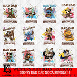 Western Michigan Broncos Disney Rad Dad NCAA Bundle 12 SVG DXF EPS PNG FILE, BUNDLE NCAA Disney Father day File Cut,Digital Download,Instant Download,Disney Svg Files