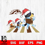 Western Michigan Broncos Family Bluey Walking Christmas Svg Eps Dxf Png File, Digital Download, Instant Download