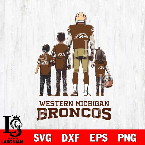 Western Michigan Broncos Father Football SVG DXF EPS PNG FILE,NCAA SVG, Father day Digital Download,Instant Download, Silhouette