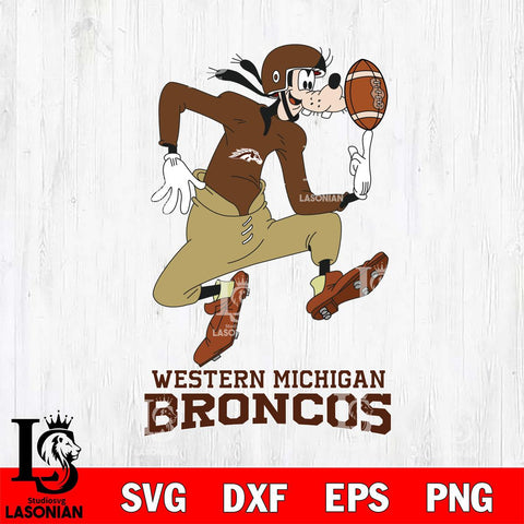 Western Michigan Broncos Goofy Circus Football SVG DXF EPS PNG FILE,NCAA svg ,Football Digital Download,Instant Download, Silhouette