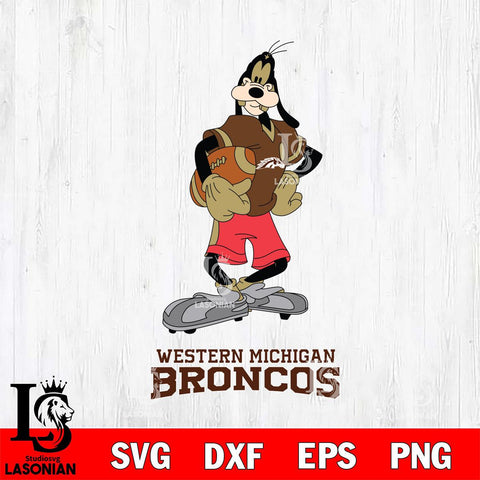 Western Michigan Broncos Goofy Player SVG DXF EPS PNG FILE,NCAA svg ,Football Digital Download,Instant Download, Silhouette