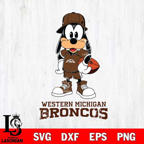 Western Michigan Broncos Goofy rugby SVG DXF EPS PNG FILE,NCAA svg ,Football Digital Download,Instant Download, Silhouette