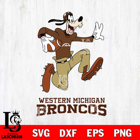 Western Michigan Broncos Goofy rugby Sport SVG DXF EPS PNG FILE,NCAA svg ,Football Digital Download,Instant Download, Silhouette