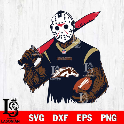 Western Michigan Broncos Jason Voorhees Horror 11 Svg Eps Dxf Png File, NCAA svg, Digital Download, Instant Download