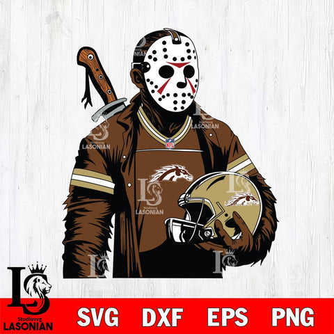 Western Michigan Broncos Jason Voorhees Horror 2 Svg Eps Dxf Png File, NCAA svg, Digital Download, Instant Download