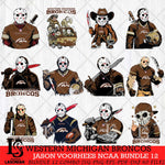 Western Michigan Broncos Jason Voorhees Horror Bundle 12 SVG Eps Dxf Png File, bundle NCAA svg, Digital Download, Instant Download