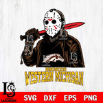 Western Michigan Broncos Jason Voorhees Horror Halloween Svg Eps Dxf Png File, NCAA svg, Digital Download, Instant Download