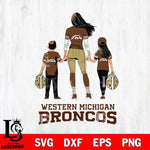 Western Michigan Broncos Mother and son Rugby SVG DXF EPS PNG FILE,NCAA SVG, Father day Digital Download,Instant Download, Silhouette