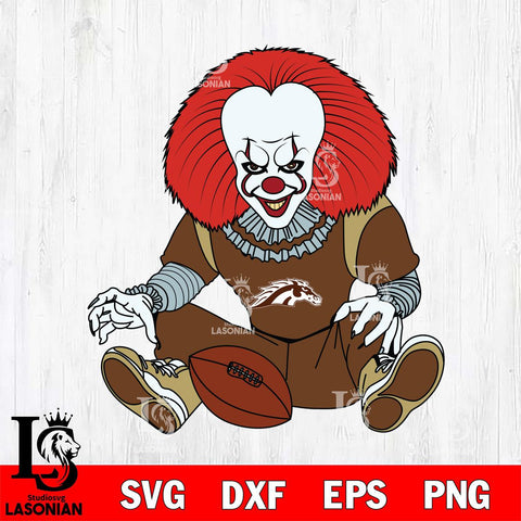 Western Michigan Broncos Pennywise Horror Sport 6 Svg Eps Dxf Png File, Digital Download