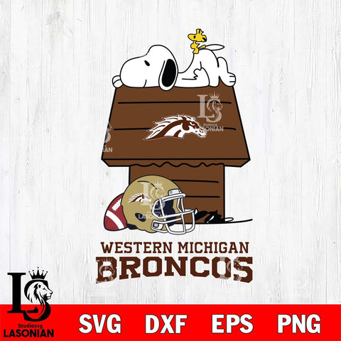 Western Michigan Broncos Snoopy Chill Football SVG DXF EPS PNG FILE,Snoopy File Cut, NCAA Digital Download,Instant Download,Christmas Silhouette