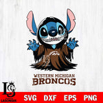 Western Michigan Broncos Stitch Ghost Svg Eps Dxf Png File, NCAA svg, Digital Download, Instant Download