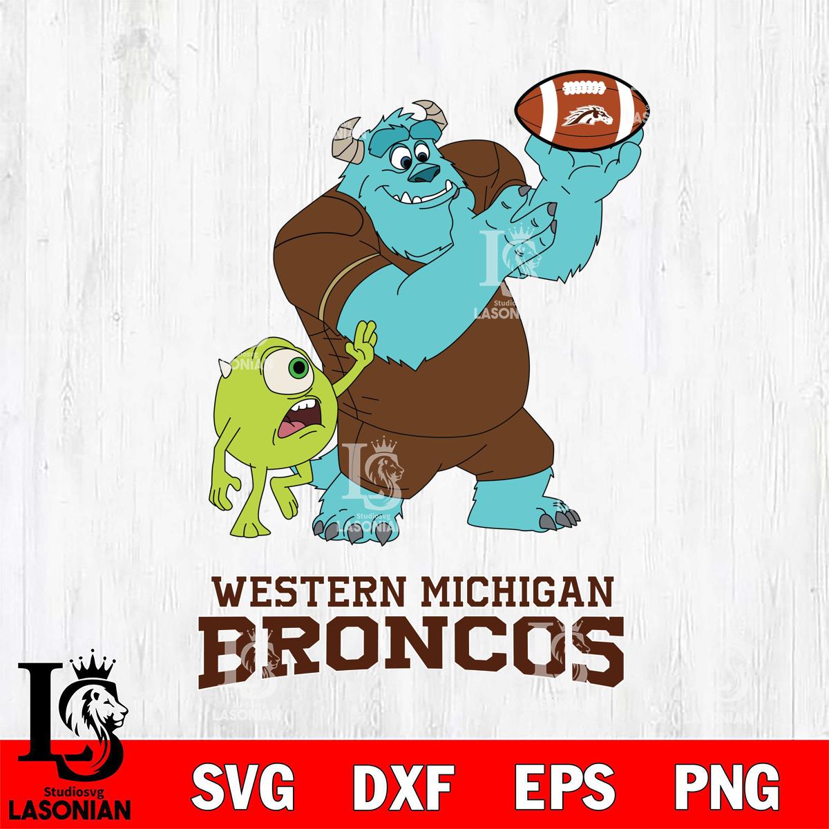 Western Michigan Broncos Sully & Mike Football – lasoniansvg