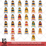 Winnie The Pooh Hockey Big Bundle SVG DXF EPS PNG FILE,NHL Bundle File Cut,Disney Digital Download,Instant Download, Silhouette