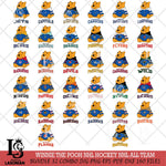 Winnie The Pooh NHL Hockey Big Bundle SVG DXF EPS PNG FILE,NHL Bundle File Cut,Disney Digital Download,Instant Download, Silhouette