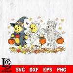 Winnie The Pooh Trick or trick SVG DXF EPS PNG FILE, Halloween File Cut, Digital Download,Instant Download, Silhouette,Horror Cricut
