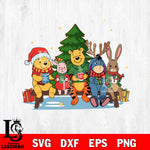 Winnie The Pooh christmas SVG DXF EPS PNG FILE, Disney svg ,Christmas Digital Download,Instant Download, Silhouette