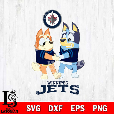 Winnipeg Jets Bluey Chilli Dance Svg Eps Dxf Png File, Digital Download, Instant Download