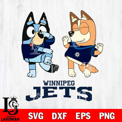 Winnipeg Jets Bluey Chilli Sport Svg Eps Dxf Png File, Digital Download, Instant Download