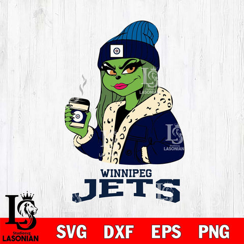 Winnipeg Jets Girls Grinch Bougie Svg Eps Dxf Png File, Digital Download, Instant Download