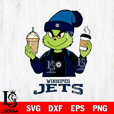 Winnipeg Jets Grinch 2 coffee Svg Eps Dxf Png File, Digital Download, Instant Download