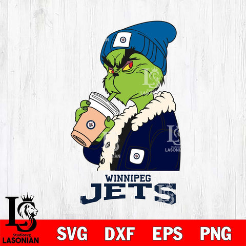 Winnipeg Jets Grinch Bougie Football Svg Eps Dxf Png File, Digital Download, Instant Download