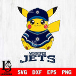 Winnipeg Jets Pikachu NHL Hockey SVG DXF EPS PNG FILE,NHL File Cut,Disney Digital Download,Instant Download, Silhouette