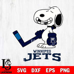 Winnipeg Jets Snoopy NHL Hockey SVG DXF EPS PNG FILE,NHL File Cut,Disney Digital Download,Instant Download, Silhouette