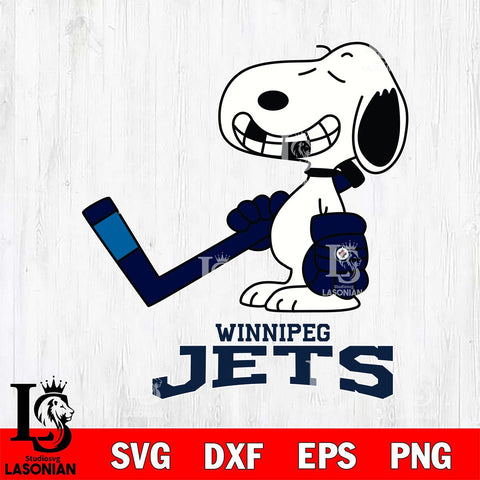 Winnipeg Jets Snoopy NHL Hockey SVG DXF EPS PNG FILE,NHL File Cut,Disney Digital Download,Instant Download, Silhouette