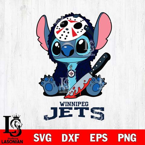Winnipeg Jets Stitch Jason Voorhees Svg Eps Dxf Png File, NHL svg, Digital Download, Instant Download
