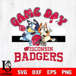 Wisconsin Badgers Bluey & Bingo 9 Svg Eps Dxf Png File, NCAA svg, Digital Download, Instant Download