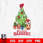 Wisconsin Badgers Bluey Chilli Christmas Tree Svg Eps Dxf Png File, Digital Download