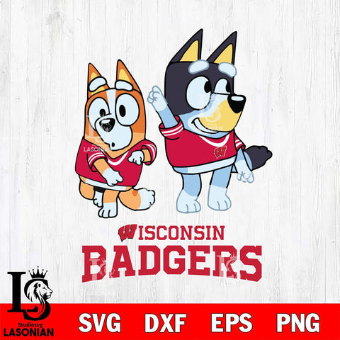 Wisconsin Badgers Bluey Chilli Mode Dance Svg Eps Dxf Png File, Digital Download, Instant Download