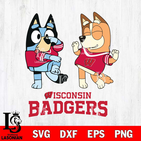 Wisconsin Badgers Bluey Chilli Sport Svg Eps Dxf Png File, Digital Download, Instant Download