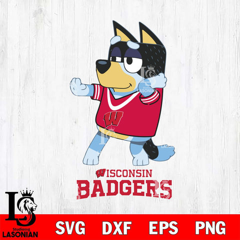 Wisconsin Badgers Bluey Dad Dance Svg Eps Dxf Png File, Digital Download, Instant Download