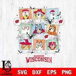 Wisconsin Badgers Bluey Halloween Sport Svg Eps Dxf Png File, Digital Download, Instant Download