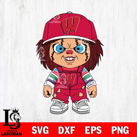 Wisconsin Badgers Chucky Football Horror Halloween Svg Eps Dxf Png File, NCAA svg, Digital Download, Instant Download