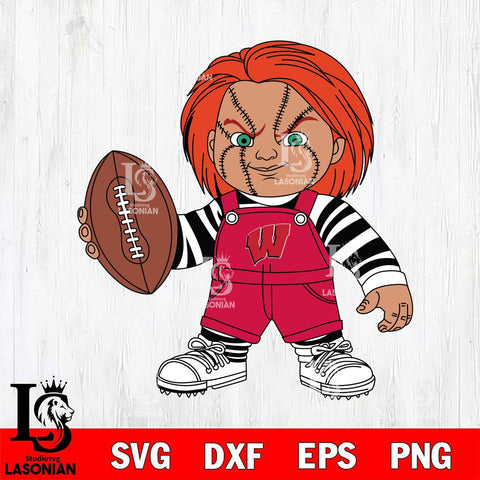 Wisconsin Badgers Chucky Horror 12 Svg Eps Dxf Png File, NCAA svg, Digital Download, Instant Download