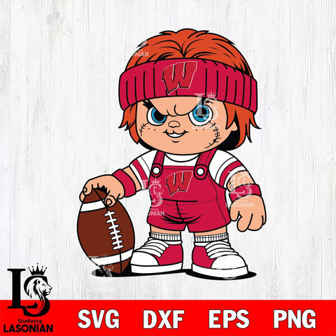 Wisconsin Badgers Chucky Horror 5 Svg Eps Dxf Png File, NCAA svg, Digital Download, Instant Download